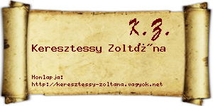 Keresztessy Zoltána névjegykártya